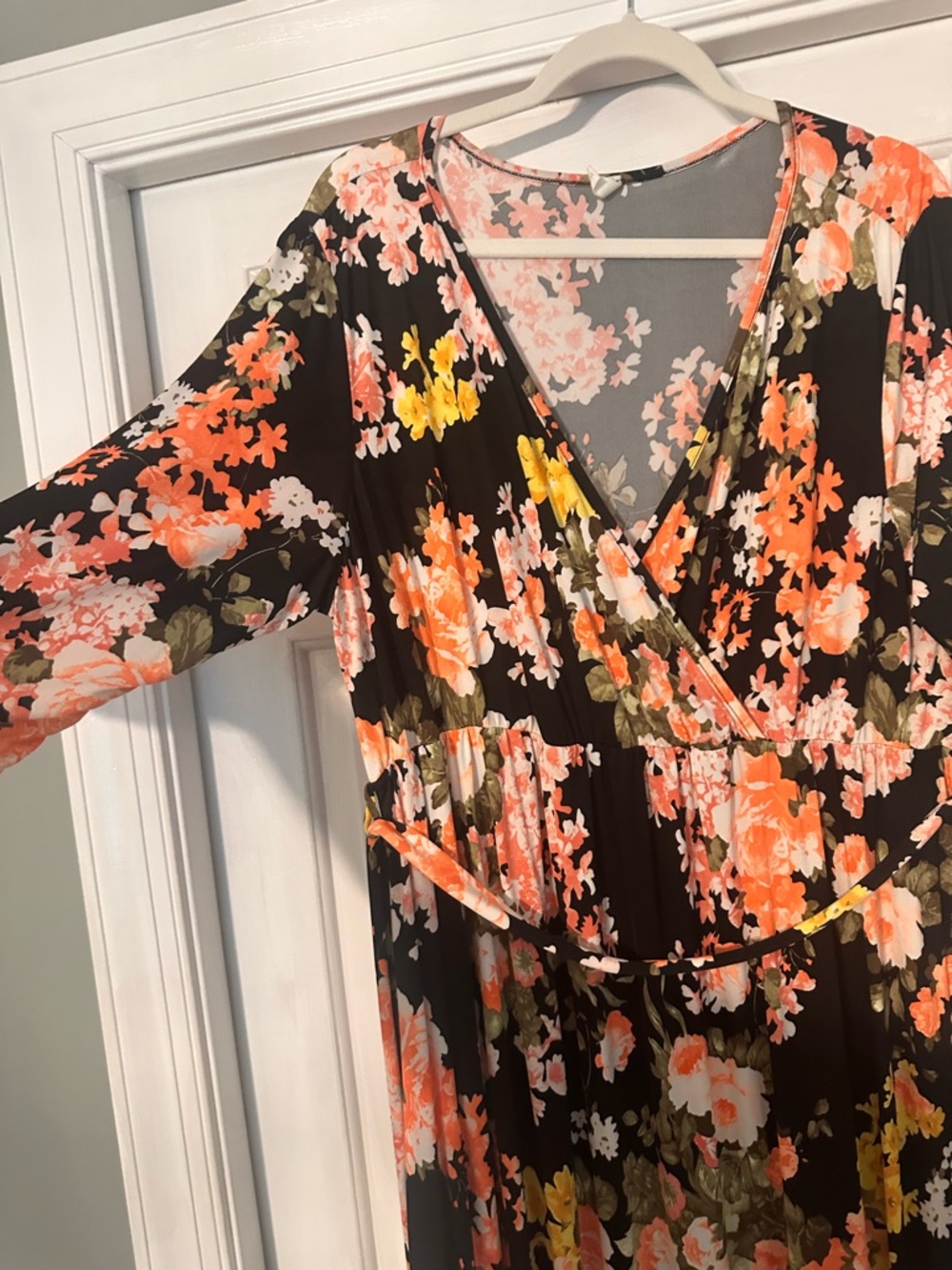 Pinkblush Floral maternity maxi dress